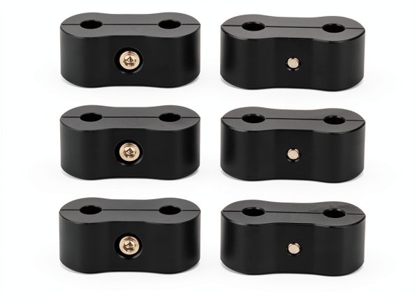 Aluminum Brake Clip Set 6 Black Motoparty-2
