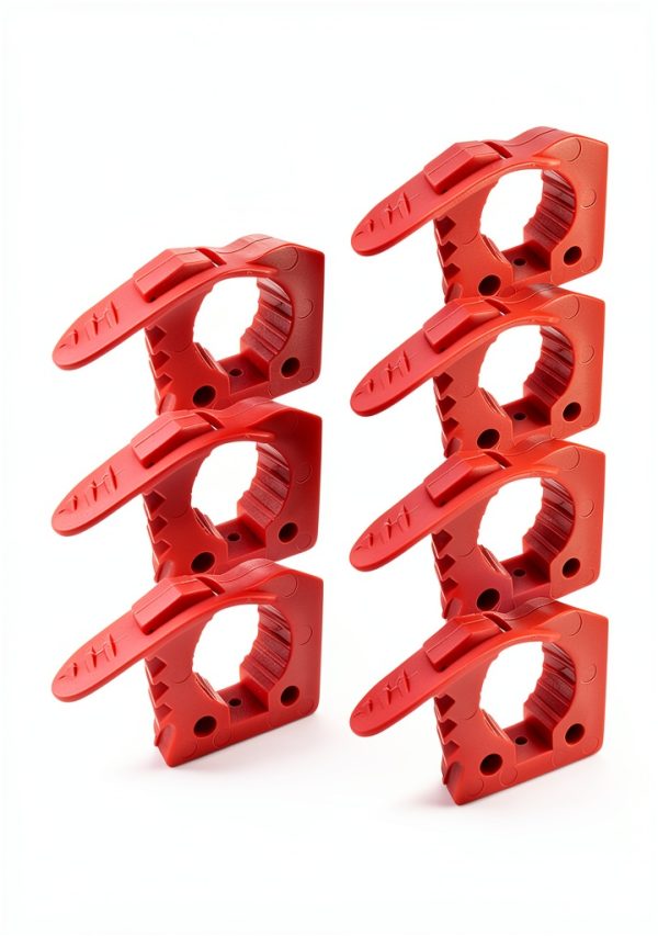 ADTOPI Quick Release Rubber Shovel Clamp Mount 7 Pack Red Heavy Duty-6