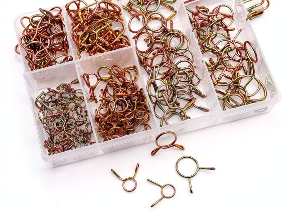 Fuel Hose Clamps Tnisesm 310pcs Classic Steel Zinc Set 9 Sizes-3