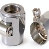 X AUTOHAUX Hose Finisher Clamp AN6 Silver Tone 4‑Piece Set-3