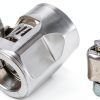 X AUTOHAUX Hose Finisher Clamp AN6 Silver Tone 4‑Piece Set-4