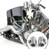 X AUTOHAUX Hose Finisher Clamp AN6 Silver Tone 4‑Piece Set-1