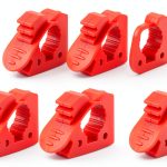 ADTOPI Quick Release Rubber Shovel Clamp Mount 7 Pack Red Heavy Duty-0