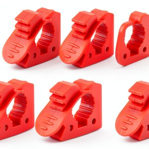 ADTOPI Quick Release Rubber Shovel Clamp Mount 7 Pack Red Heavy Duty-0
