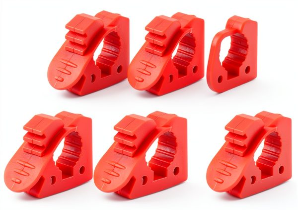 ADTOPI Quick Release Rubber Shovel Clamp Mount 7 Pack Red Heavy Duty-0