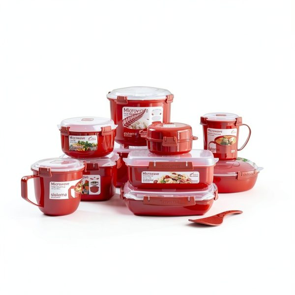 Sistema Microwave Containers with Steam Release Vents BPA-Free 3 Pack-5