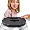 Hover Cover Magnetic Microwave Splatter Cover 12 Inch Collapsible Gray-6