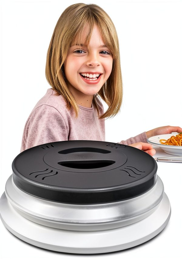 Hover Cover Magnetic Microwave Splatter Cover 12 Inch Collapsible Gray-6
