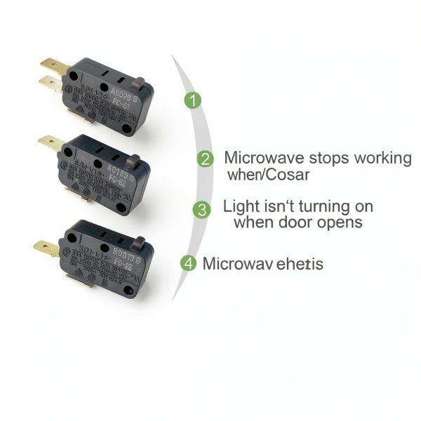 LONYE Microwave Door Switch Replacement for Whirlpool SZM-V16 - 3pcs-5