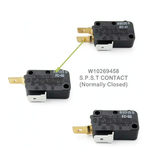 LONYE Microwave Door Switch Replacement for Whirlpool SZM-V16 - 3pcs-1