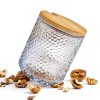 Glass Seasoning Containers Pot with Lids and Spoons Set of 3 Clear Spice Storage Jar and Containers with Display Tray for Home Kitchen Cafe, salt, sugar, pepper, spice Elegant and Durable-3