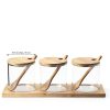 Baderke 3 Pcs Hot Cocoa Bar Supplies Spice Jars with Spoon Condiment Jars, 10 oz Glass Seasoning Containers with Spoon Lid Base Clear Seasoning Box Adorable Condiment Pots for Sugar Pepper Cruet-1