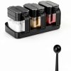 Mlici Glass Seasoning Containers with Lid and Spoon, Set of 3 Wall-5