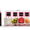Oaklyn Large Clear Condiment Server Organizer with Ice and Containers-3