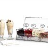 Oaklyn Large Clear Condiment Server Organizer with Ice and Containers-4